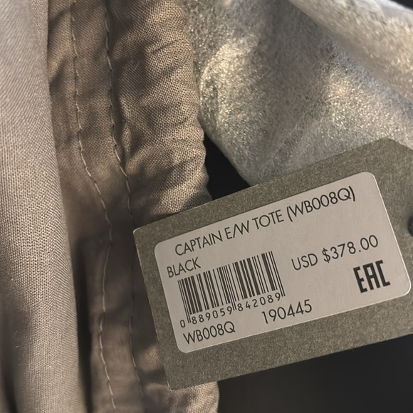 NWT All Saints Captain E/W Leather Tote - Picture 3 of 6